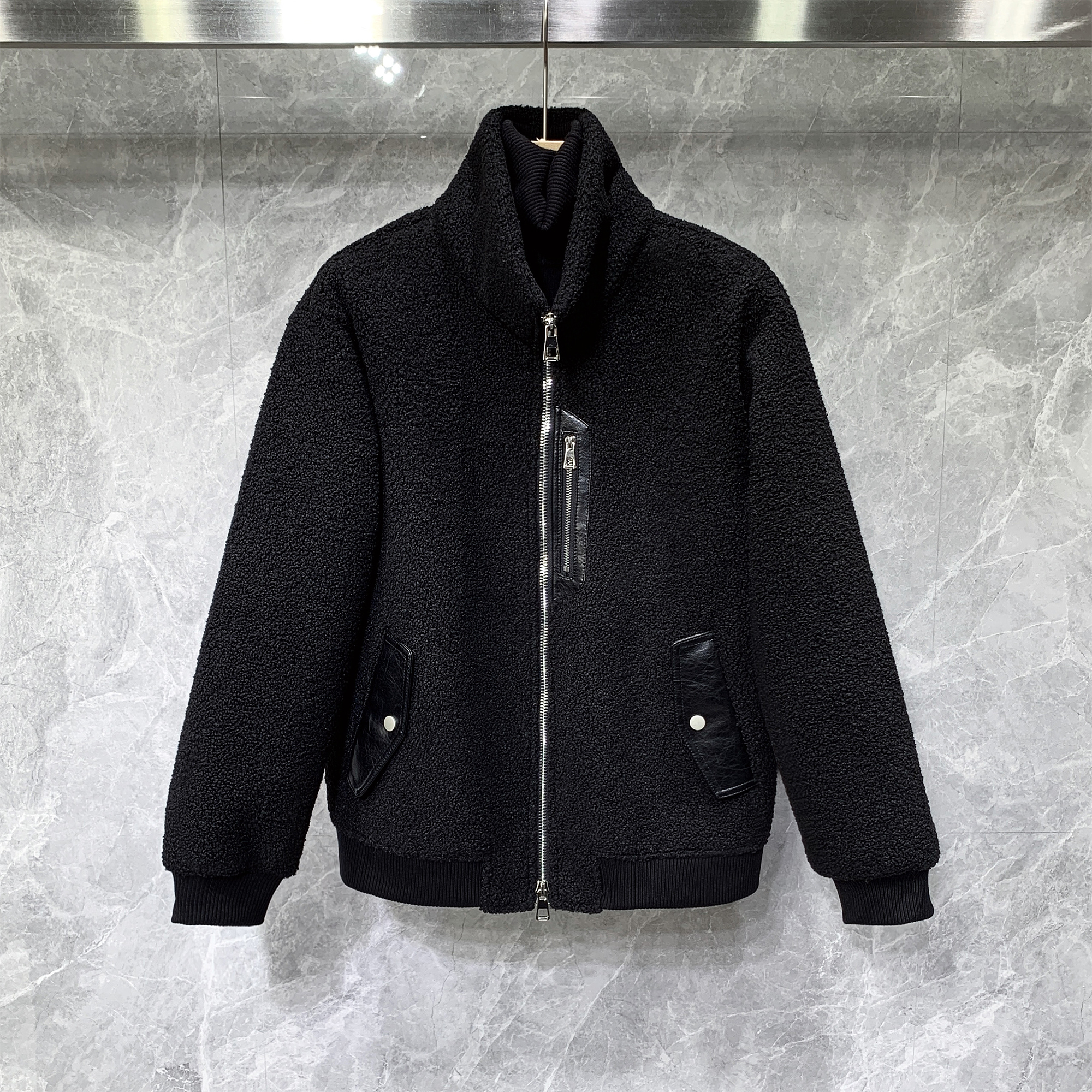 休闲痞帅摇粒绒外套工装夹克加厚