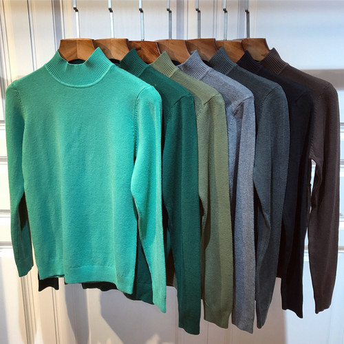 痞帅气休闲保暖上衣半高领毛衣