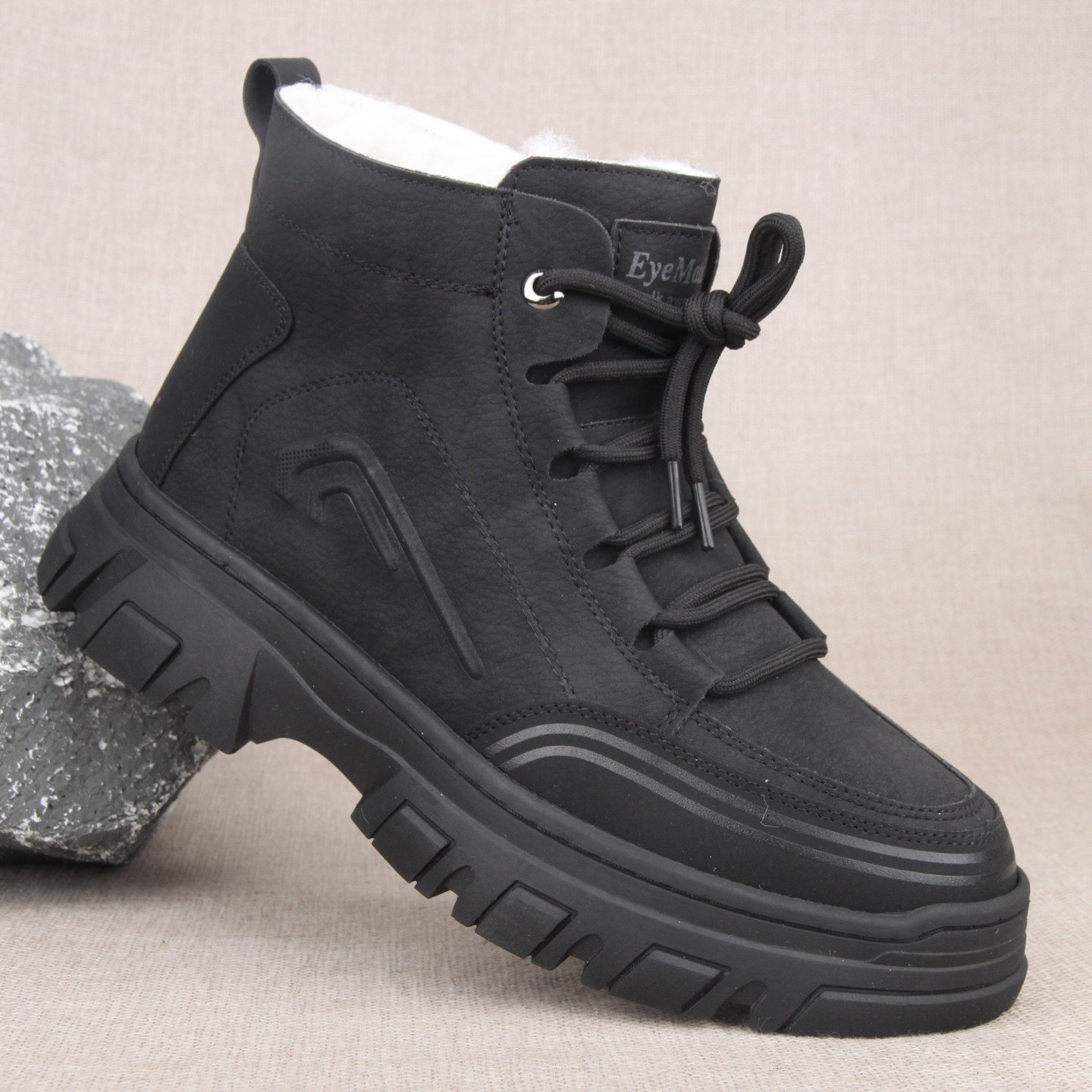 25年冬季新款男士雪地靴仿皮面老北京纯羊毛加厚防寒防滑短靴子,流行男鞋,时尚雪地靴,淘宝优惠券,粉丝福利购,淘宝优惠卷