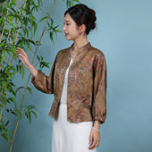 上衣 真丝唐装 蝶恋花罗香云纱九分袖 宽松上衣崔万志国风新中式