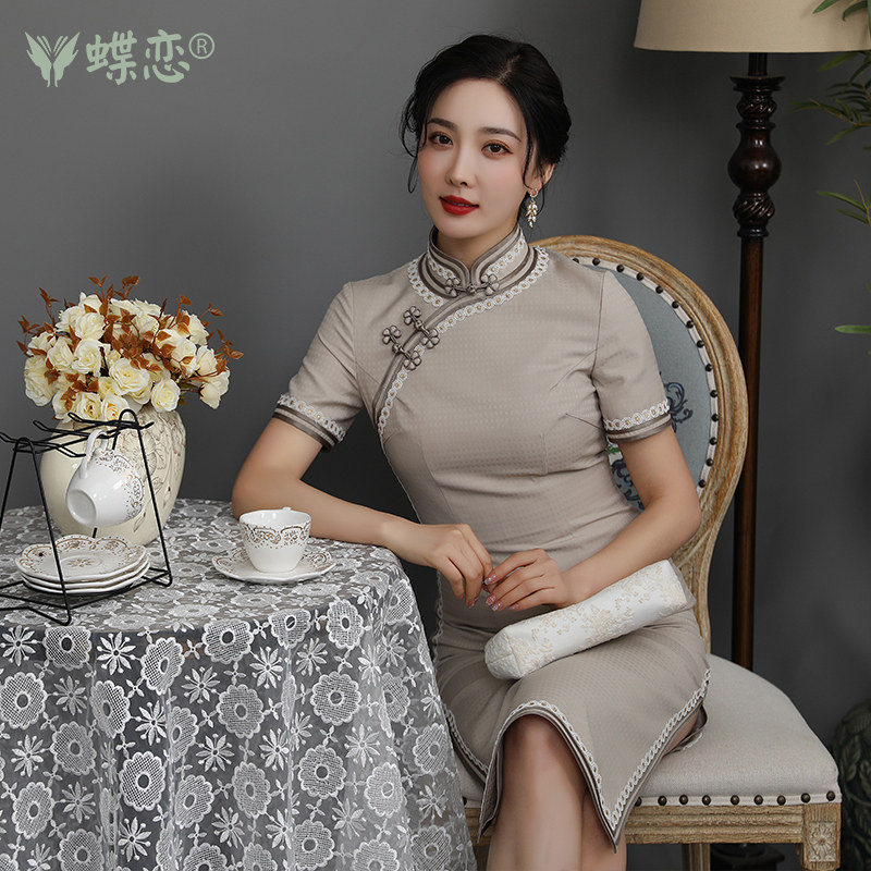 蝶恋改良优雅风气质旗袍