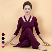 莫代尔网红运动服瑜珈健身服女春夏 初学者显瘦修身 瑜伽服套装 新款