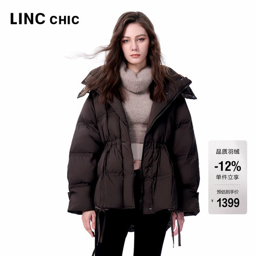 【明星同款】LINC金羽杰羽绒服女冬季芭蕾短款羽绒服女反季2164
