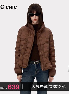 LINC金羽杰羽绒服女款秋季新款短款芭蕾感轻薄羽绒服女外套1306Y