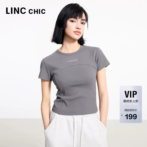 LINC机能感小圆领半袖T恤