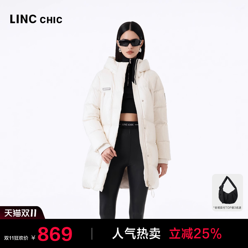 都市机能加厚防风中长款羽绒服