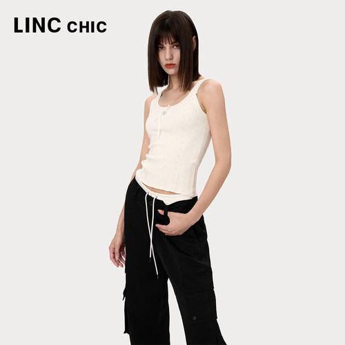 LIINC金羽杰2024年秋季新品芭蕾感针织吊带背心女S243SW591Y