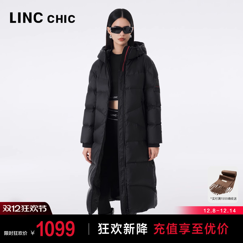 都市机能超长加厚防风保暖羽绒服