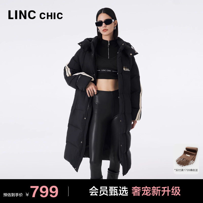 古力娜扎同款学院面包长款羽绒服