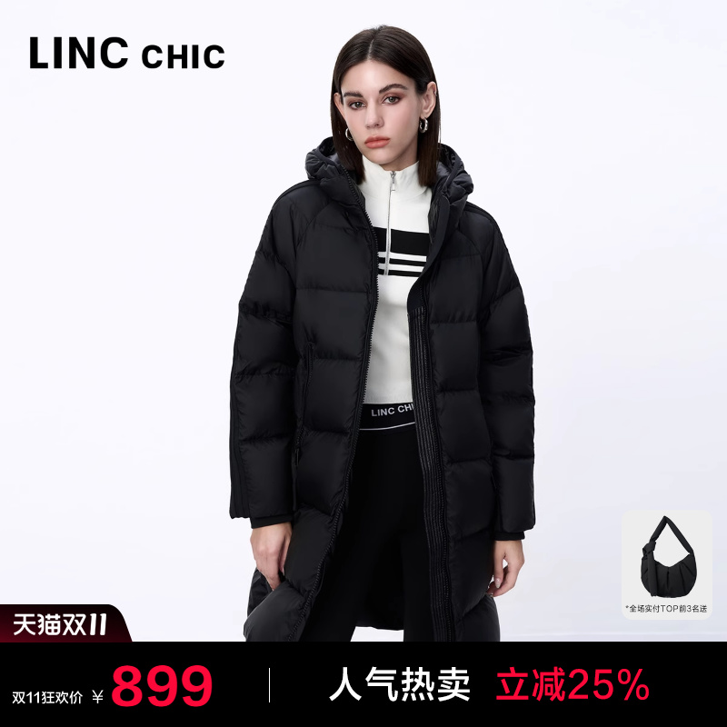 新国标90鸭绒中长款面包羽绒服