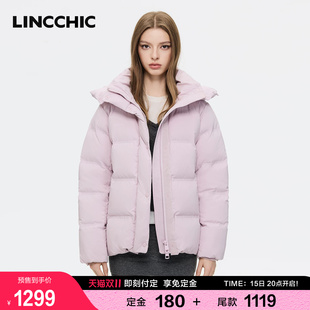 LINCCHIC金羽杰2026年冬季新款收腰造型90鸭绒短款羽绒服女1132