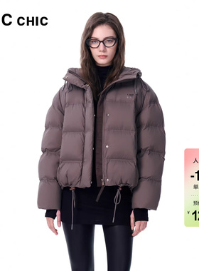 LINCCHIC金羽杰2025年冬季新款羽绒服廓形设计感短款羽绒服女2125