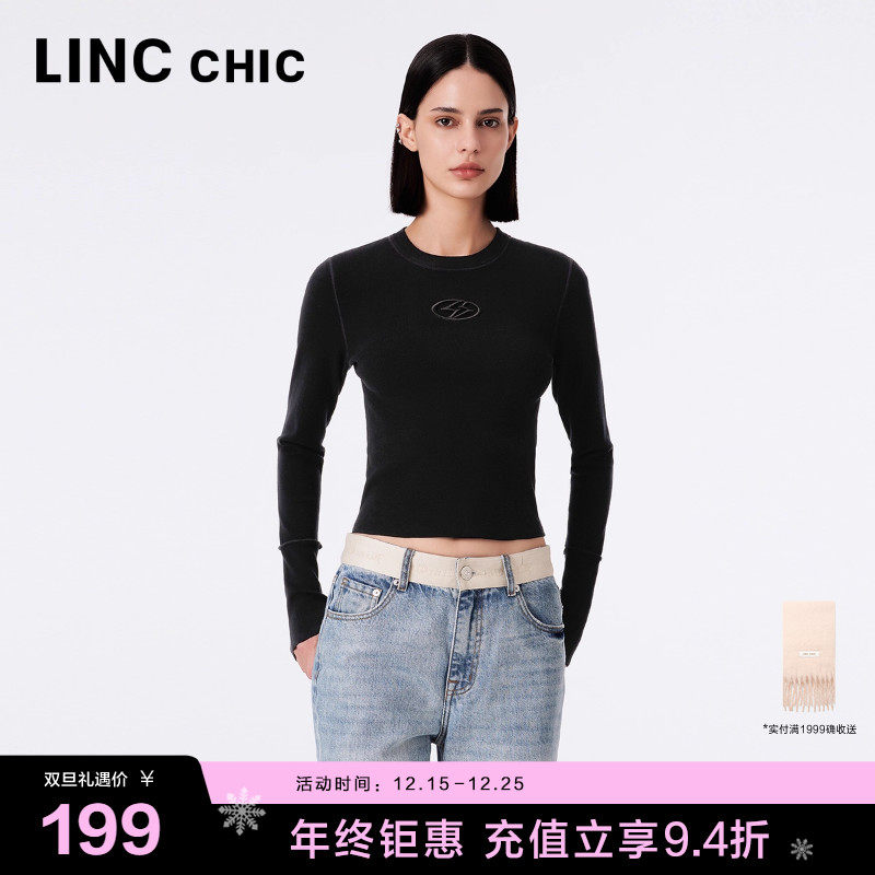 机能感圆领极简针织衫