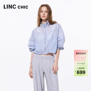 LINCCHIC金羽杰2026年夏季 动感拼色夹克轻薄外套女S262JK253Y 新品