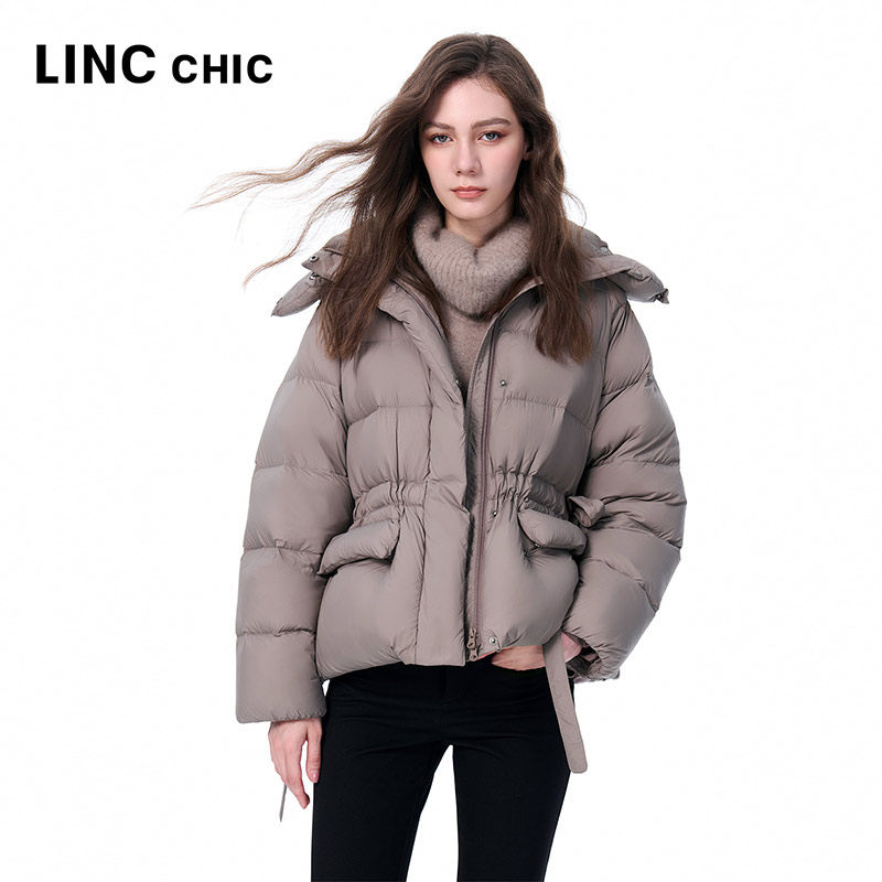 LINC金羽杰2025年冬季新款云朵泡芙羽绒服超轻短款羽绒服女2135
