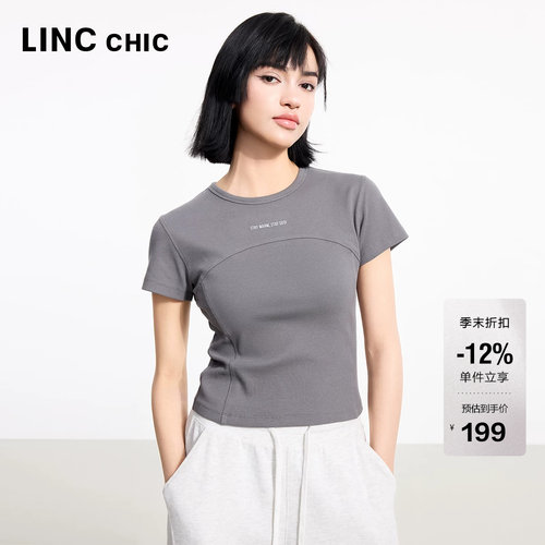 LINC机能感小圆领半袖T恤