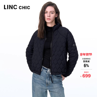 LINCCHIC金羽杰2025年秋季新款立领羽绒服女短款轻薄羽绒外套1092