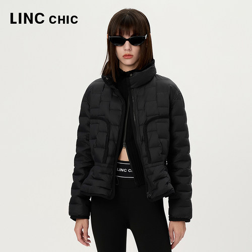 LINCCHIC金羽杰2024年秋季新款轻薄短款芭蕾感羽绒服女Y24801306