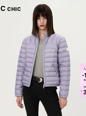LINCCHIC金羽杰羽绒服女款春新款短款轻薄羽绒服女外套排骨衫1155