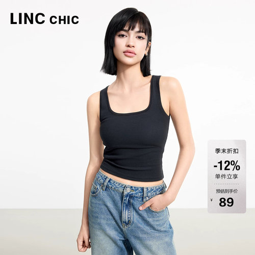 LINCCHIC简约U领修身背心