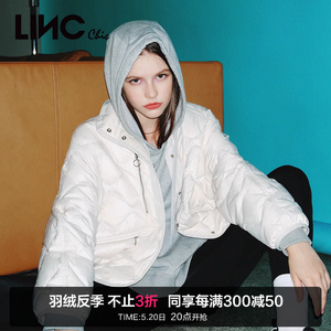 LINCCHIC金羽杰轻薄短款羽绒服女冬季外套女秋冬款夹克Y22801089