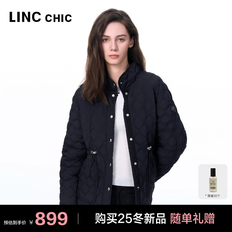 LINC菱格纹绗缝轻暖羽绒服