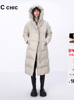 【明星同款】LINC金羽杰羽绒服新款围裹超轻长款羽绒服女款冬8198