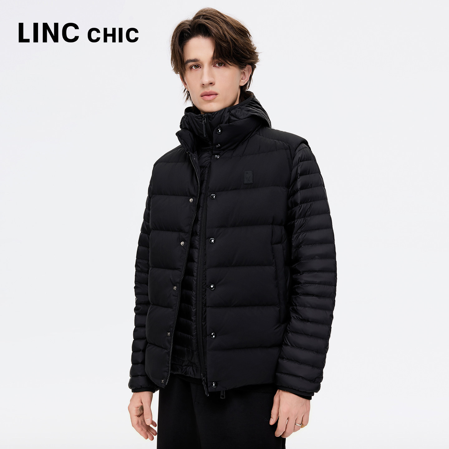 LINCCHIC金羽杰2026年秋季新品通勤商务感羽绒马甲男5503A