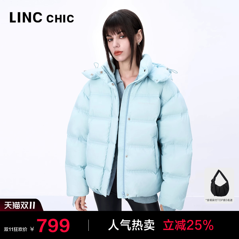 新国标90鸭绒廓形面包短款羽绒服
