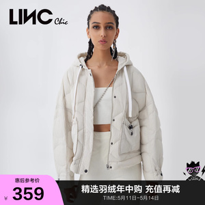 LINCCHIC金羽杰羽绒服女绗缝短款轻薄羽绒服女外套Y21801046