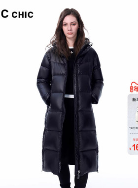 LINC金羽杰2025年冬季新款都市机能长款加厚羽绒服女外套8173