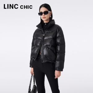 LINCCHIC金羽杰短款羽绒服女冬季2023新款超轻活力立领面包服1296