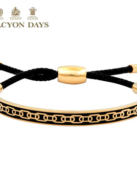 Halcyon Days链条珐琅手链欧式奢华高级感手镯简约小众百搭手饰