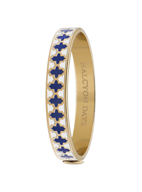 Halcyon Days简约大气珐琅手镯小众设计感轻奢气质女士百搭手饰