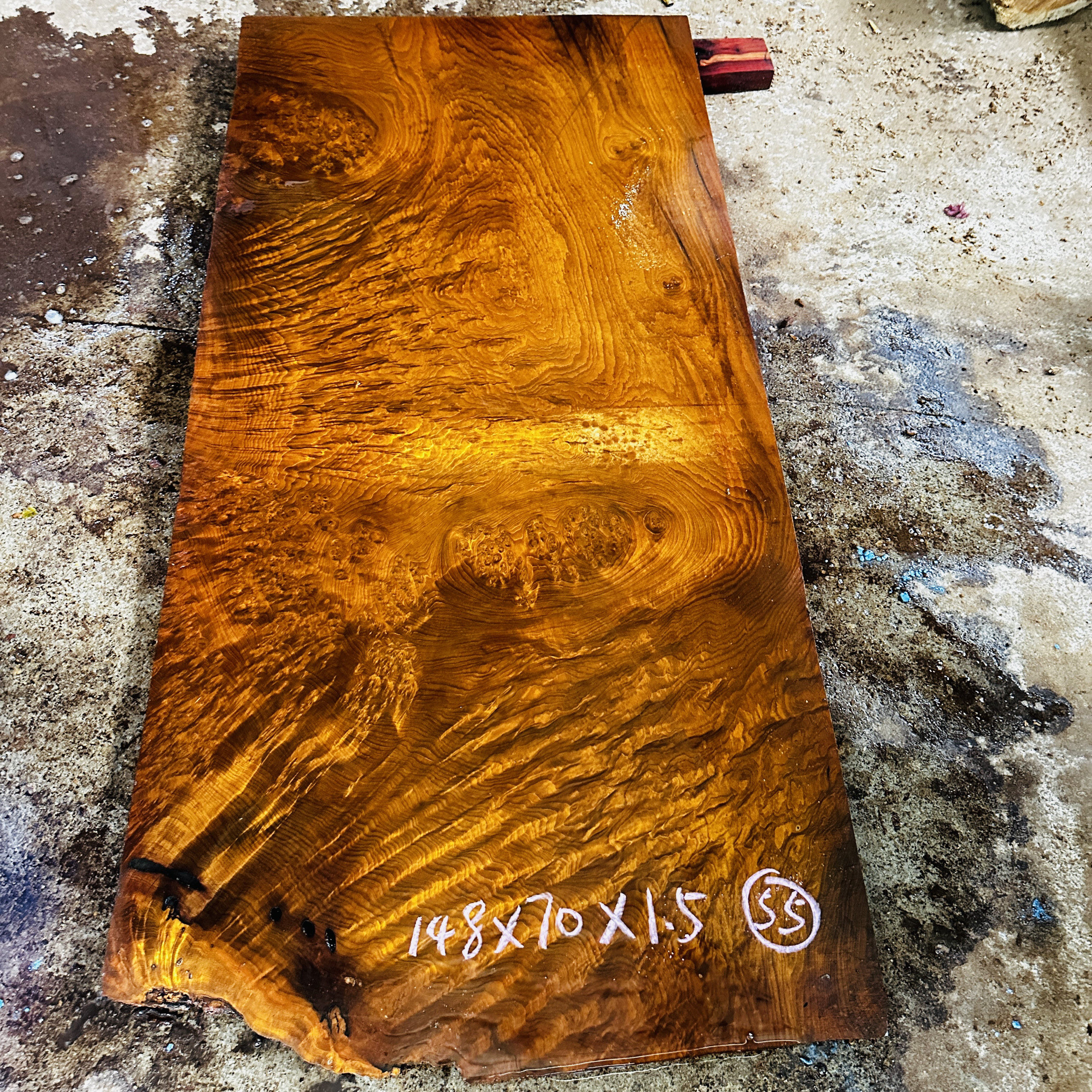 055#金丝楠黄金楠精品满水波家具料，大板，红木家具板