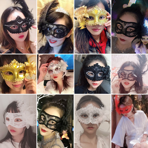万圣节化妆假面舞会美女威尼斯