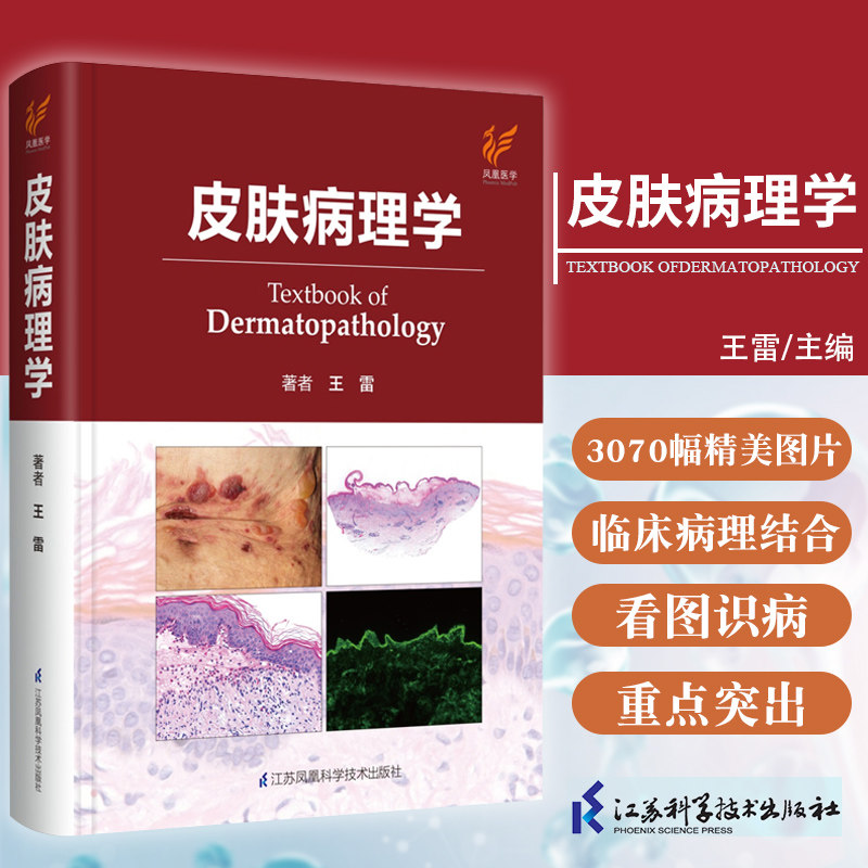 皮肤病理学 王雷 临床组织入门炎症性皮肤病组织病理诊断简明图谱皮肤镜实用应用皮肤科医学书中国常见性病学书籍大全江苏凤凰科技