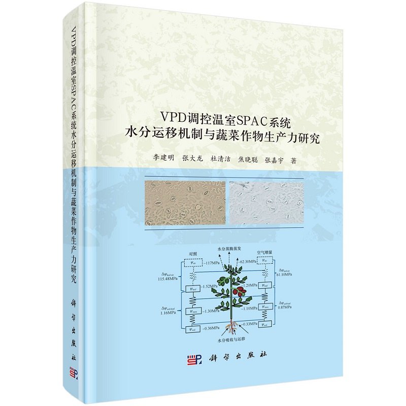VPD调控温室SPAC系统水分运移机制与蔬菜作物生产力研究 总结了VPD调控在温室蔬菜作物环境调控中作用与意义 李建明等 科学出版社