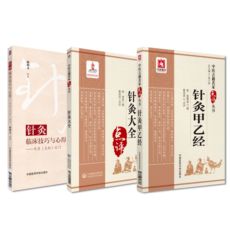 全3册 针灸大全+针灸甲乙经+针灸临床技巧与心得-开启《灵枢》之门 中医古籍名家点评丛书 逐日人神歌 孙思邈先生针十三鬼穴歌