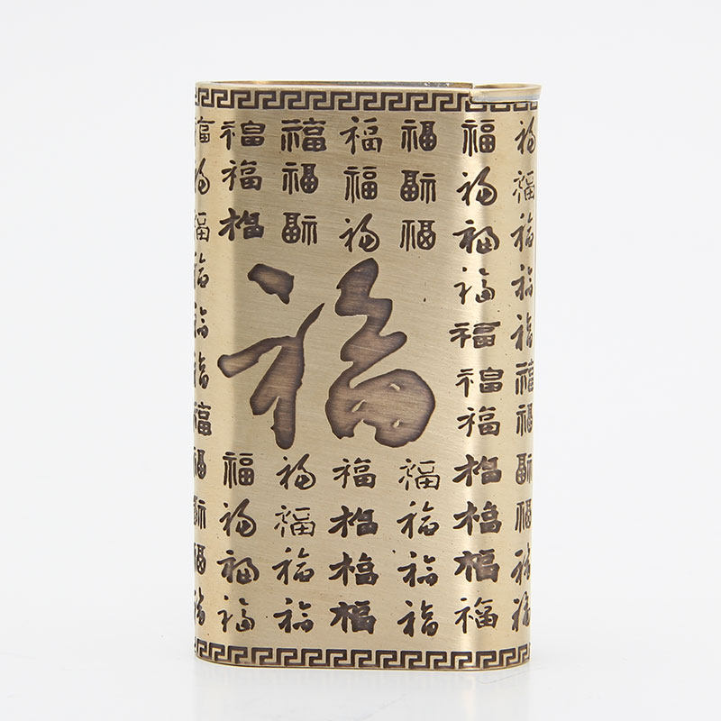 高档纯铜手工雕刻旱烟盒 烟丝烟末盒 加厚纯铜烟盒 福字纯铜烟盒