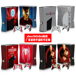 XBOX360 SLIM贴膜 Xbox360slim游戏机贴纸 Xbox360slim蜘蛛侠贴纸