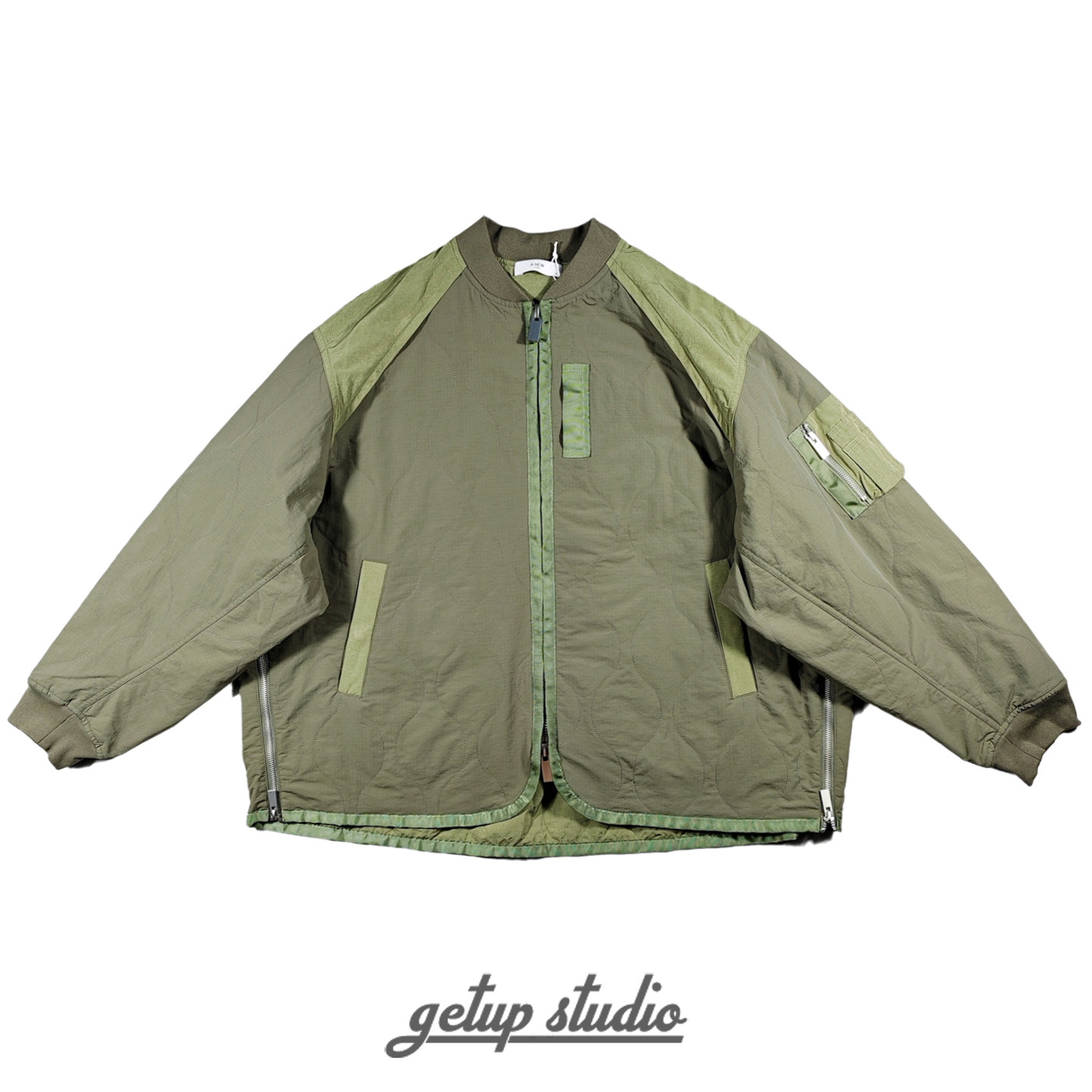 GETUP 设计师原创日系复古军绿色薄款棉服工装外套,男装,棉衣,淘宝优惠券,粉丝福利购,淘宝优惠卷