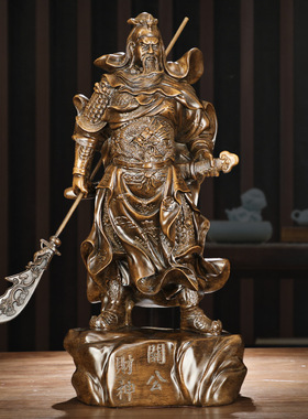 武关公佛像摆件关二爷关羽家居供奉办公室客厅装饰树脂工艺品礼品