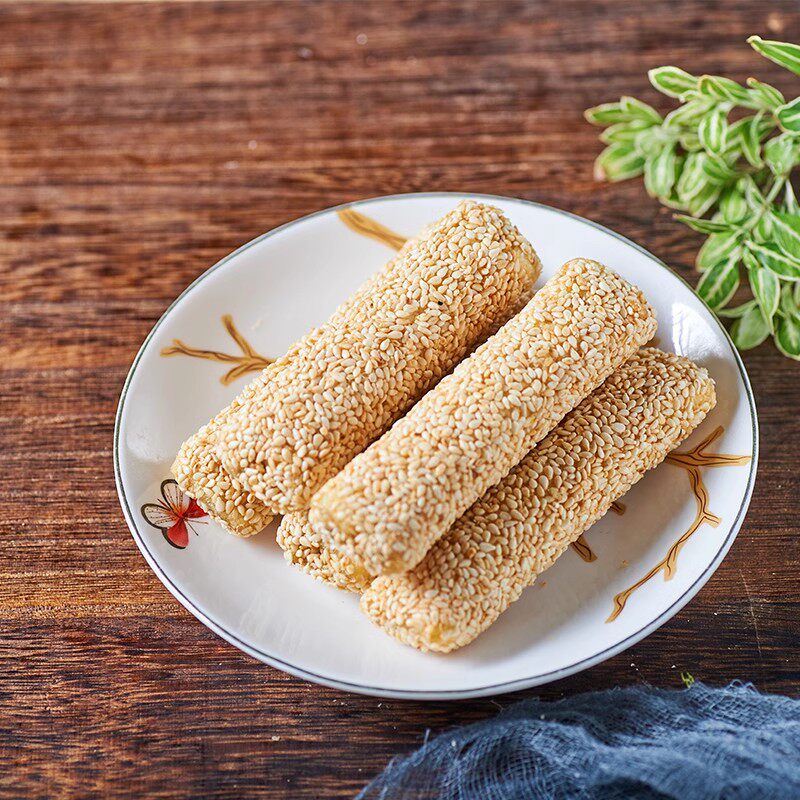 芝麻棒酥糖芝麻酱夹心条特产小吃糕点心浙中传统冬季零食
