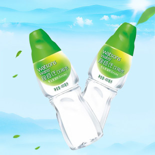 屈臣氏蒸馏水饮用水家用制氧机敷脸美容蒸脸无菌纯净水500ml*2瓶