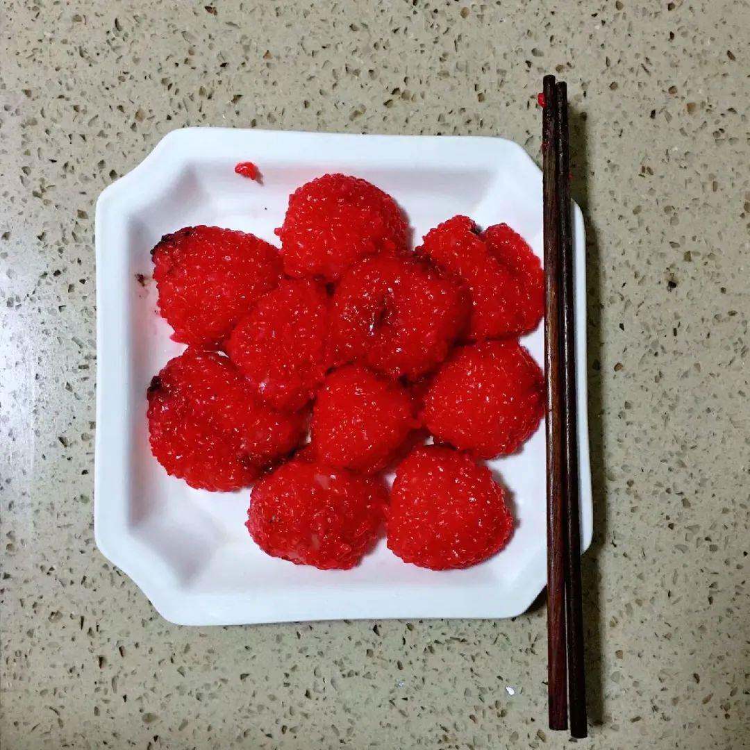 定制东阳嫣食记麻糍芝麻杨梅喜馃红糖糯米粉果团子冬至芝麻滚真空