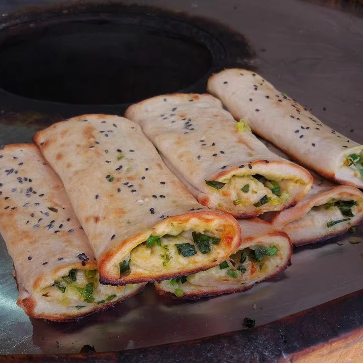 浙江夹馍兰溪火烧饼葱花大饼夹油条东阳早餐素食饼5个装