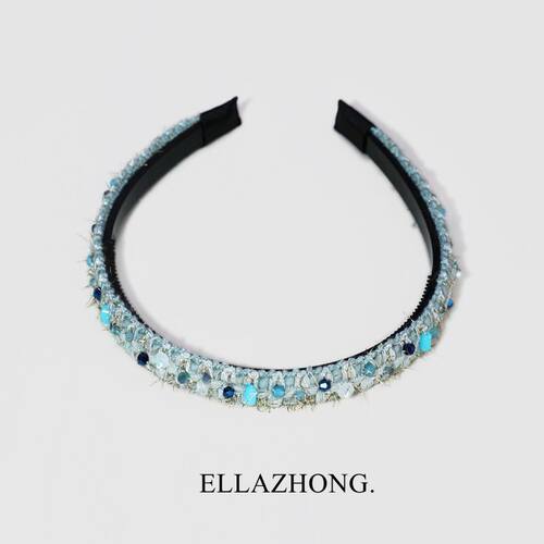 小众度假发箍头箍蓝色减龄发饰