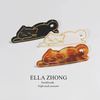 ellazhong趴趴猫控出口韩国发夹