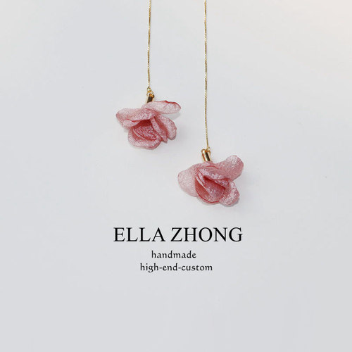 ella花朵仙女网红日系进口耳链